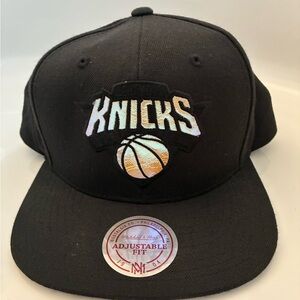 Black Knicks Adjustable Snapback